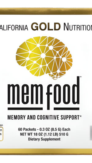 California Gold Nutrition Mem Alimentos, Memoria Y Apoyo Cognitivo, 60 Paquetes, 0.3 Oz (8.5 G) Cada Uno