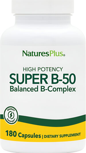 Nature's Plus Super B 50 Balanced B Complex 180 Cápsulas Veg