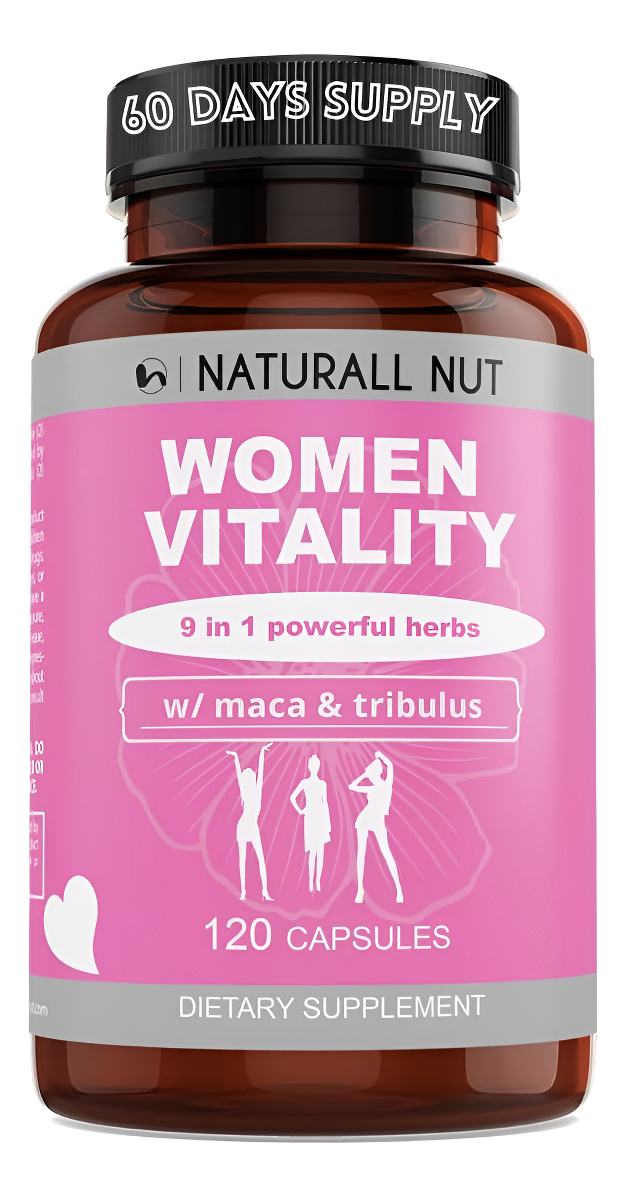Women Vitality 120 Caps - Promueve Una Mayor Energía, Estado De Ánimo, Reduce La Sequedad, Equilibra El Complejo Para L