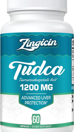Tudca Suplemento 1200mg - 60 Cápsulas Vegetales, Potentes Suplementos De Sales Biliares Tudca Para El Hígado, Digestión