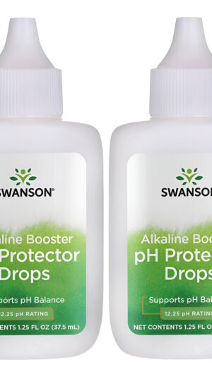 Swanson Potenciador Alcalino, Protector Gotas Con Clasificación De Ph 12.25, Haz Tu Propia Agua Alcalina, Pack De 2