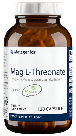 Metagenics Mag L-treonato, Suplemento De Apoyo Para La Salud Cognitiva, 120 Cápsulas