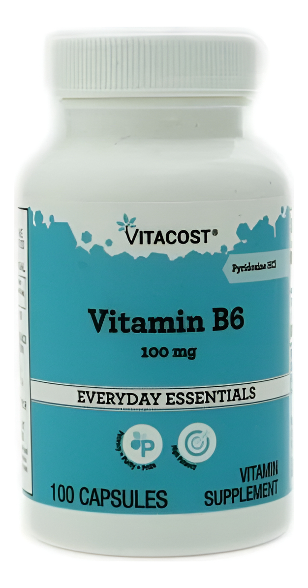 Vitamina B6 100 Mg - 100 Para Sistema Nervioso