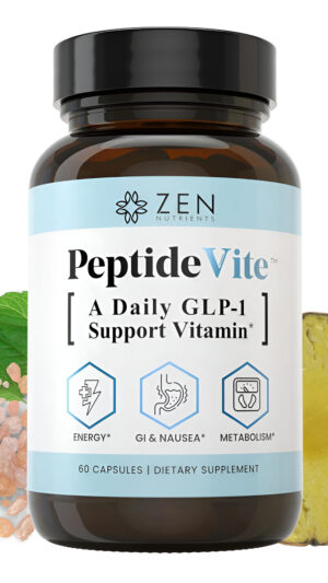 Peptidevite Glp-1 Vitamina De Apoyo Para Aliviar Las Náuseas, Apoyo Metabólico De Glucosa Y Salud Intestinal Con Probió