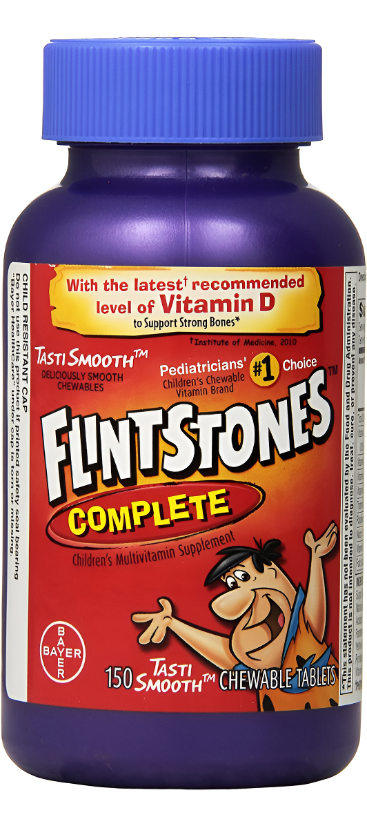 Los Picapiedras, 150 Tabletas Masticables Multivitamínicas Completas Para Niños