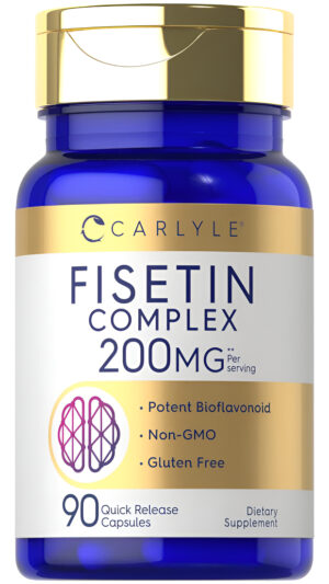 Carlyle Complejo De Fisetina | 200 Mg | 90 Cápsulas | Suplemento Sin Omg Y Sin Gluten
