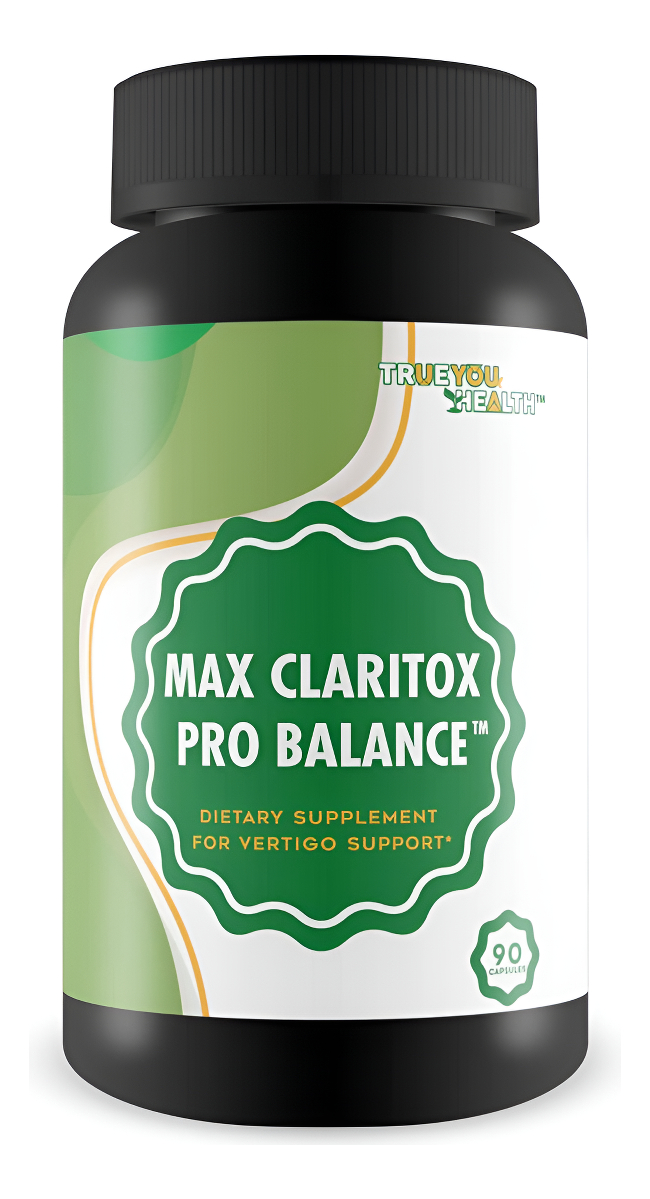 Vértigo Support - Max Claritox Pro Balance - Suplemento Dietético Para Mareos Y Vértigo Para Mareos Naturales Y Apoyo D