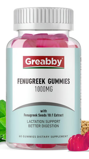 Gomitas De Fenogreco De 1000 Mg, Suplemento De Semillas De Fenogreco Orgánicas Puras, Apoyo A La Lactancia Saludable, S
