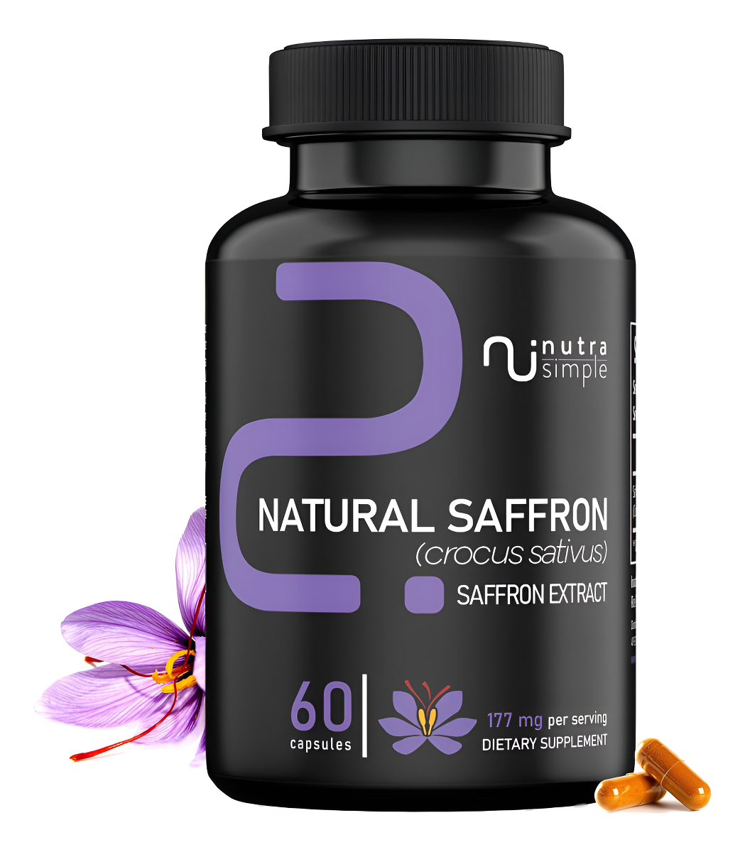 Suplementos De Azafrán De 177 Mg, Extracto De Azafrán Puro, Fabricado En Estados Unidos, Apoyo Natural Del Estado De Án