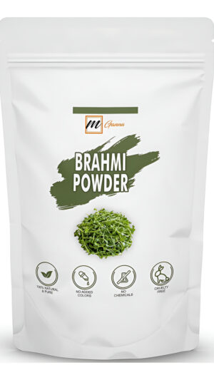 Mganna Polvo Brahmi 100% Puro Y Natural | Polvo De Bacopa Monnieri Para Cabello Y Salud 0.5 Libras / 227 Gms