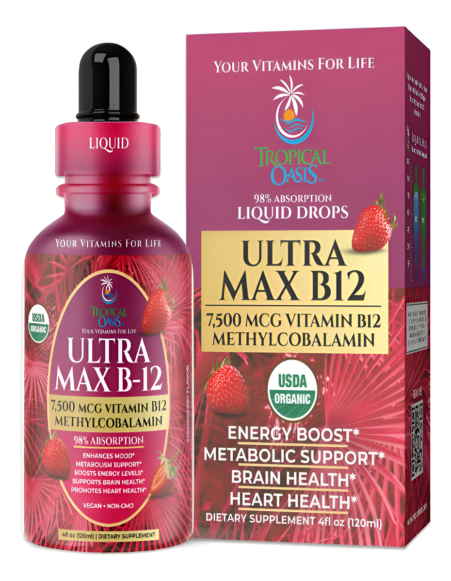 Ultra Max B12 Max Potency 5000mcg Vitamina B12 Gotas De Líqu
