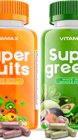 Vitamax Suplementos De Frutas Y Verduras  Superalimentos Orgánicos Integrales Vitaminas Y Minerales  90 Cápsulas Vege