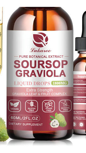 Gotas Líquidas De Graviola De Guanábana, 1800 Mg, Extracto Botánico Puro De Hoja De Guanábana Y Fruta, Para Apoyo Celul