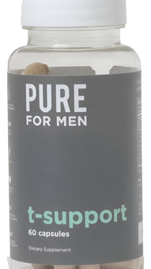 Pure For Men Suplemento T-support | Apoyo Total Vegetariano Para Hombres Con Maca, Vitamina D Y Ashwagandha, Salud Musc