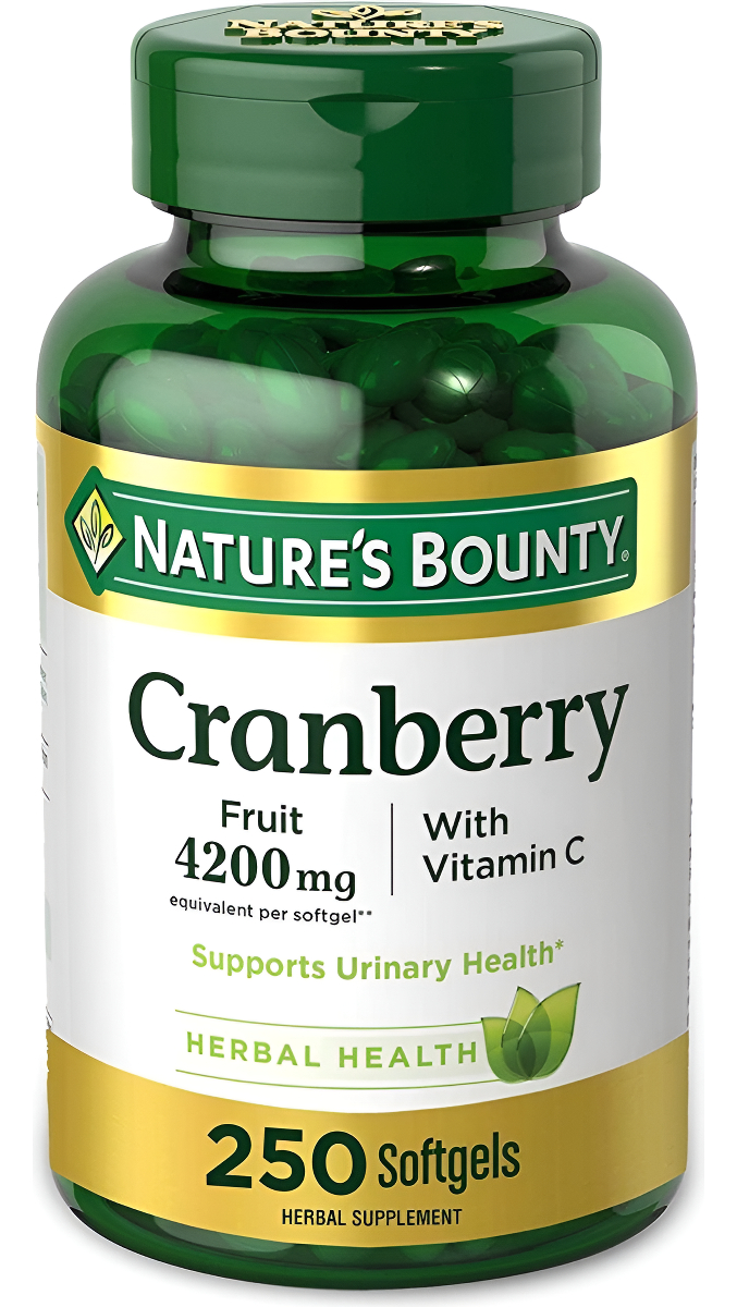 Arándano 4200mg 250 Softgel + Vitamina C Nature's Bounty