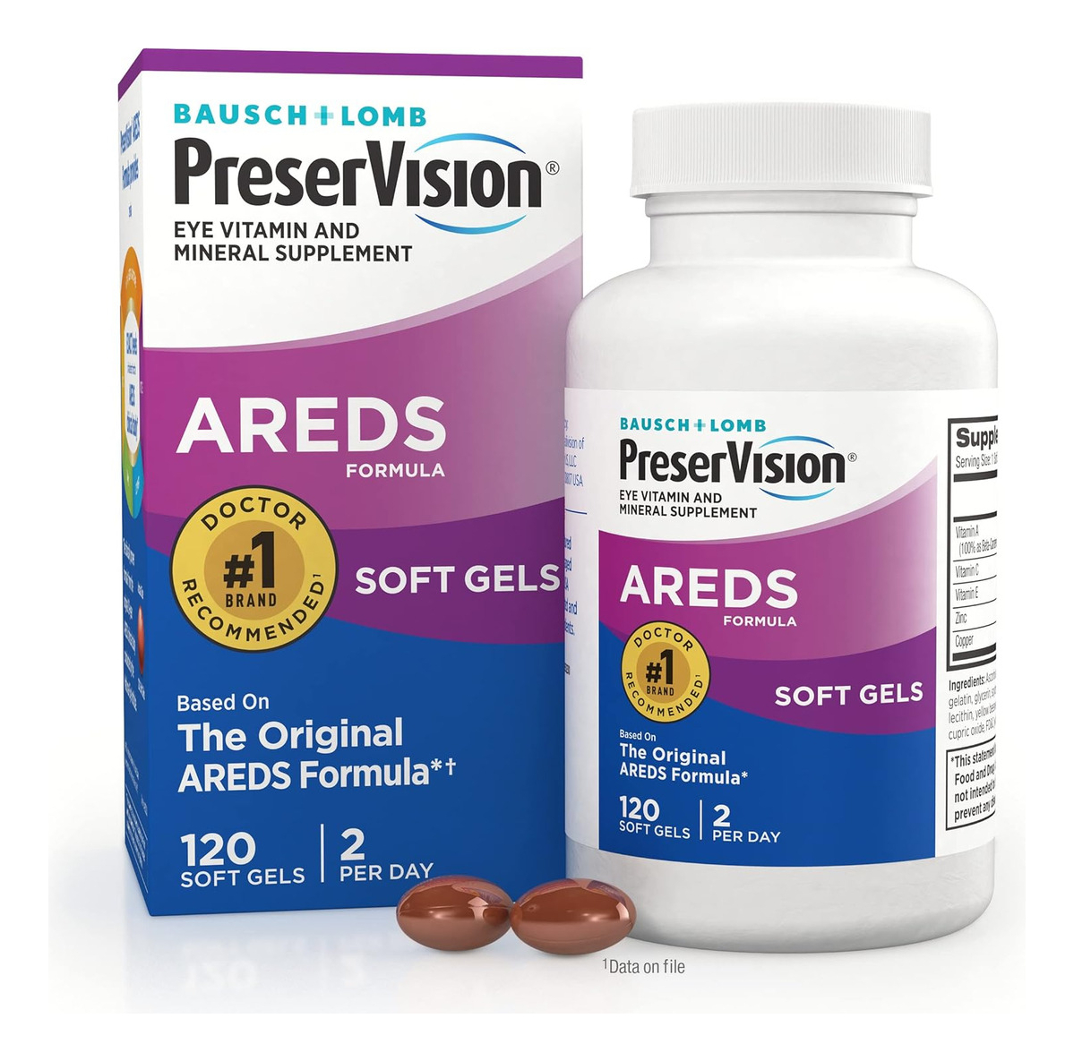 Suplemento De Vitaminas Y Minerales Para Los Ojos Preservision De Bausch & Lomb, Bausch812693, 1, 1