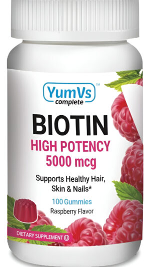 Yum-v's Yumvs - Gomitas De Biotina De Alta Potencia | Suplemento Dietético Diario Para Adultos Y Niños 10000 Mg