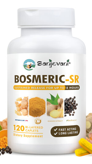 Bosmeric-sr Suplemento De Curcumina De Cúrcuma Con Pimienta Negra, Extracto De Boswellia Y Jengibre