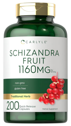 Carlyle Schisandra Suplemento 1160 Mg | 200 Cápsulas | Extracto De Fruta De Bayas | Sin Omg Y Sin Gluten