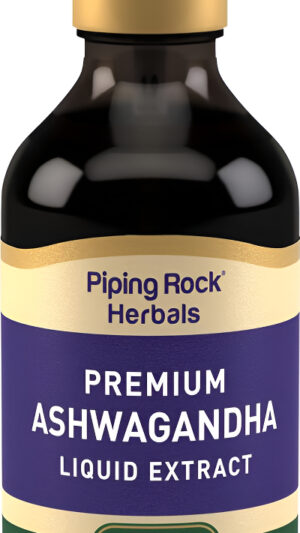 Piping Rock Extracto Líquido De Raíz De Ashwagandha | 4 Onzas Líquidas | Gotas De Tintura Premium | Suplemento De Hierb