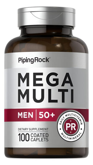 Piping Rock Multivitamínico Para Hombres Mayores De 50 Años | 100 Cápsulas | Con Vitamina D3, Potasio, Folato |