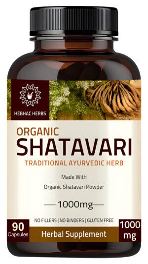 Shatavari Cápsulas 1000mg | Cápsulas Orgánicas De Shatavari (90 Cápsulas) Suministro Para 45 Días | Una Hierba Ayurvédi