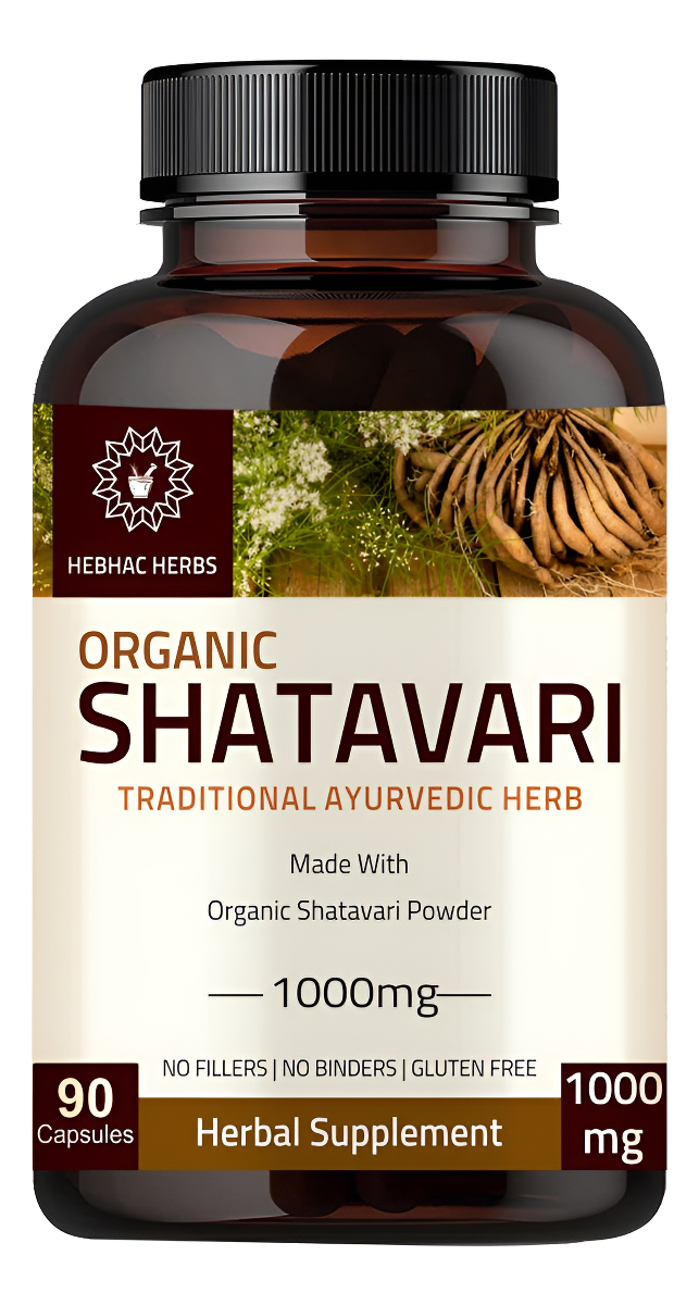 Shatavari Cápsulas 1000mg | Cápsulas Orgánicas De Shatavari (90 Cápsulas) Suministro Para 45 Días | Una Hierba Ayurvédi