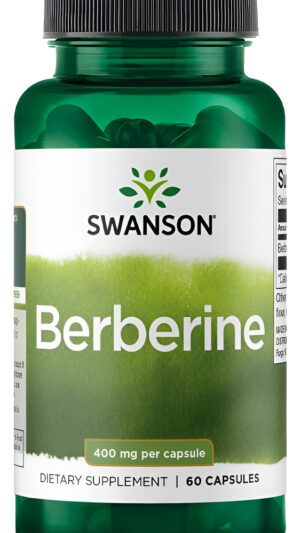 Swanson Suplemento De Berberina - 400 Mg Cada Uno, 60 Cápsulas - Berberina Hcl Con Apoyo General Para El Bienestar