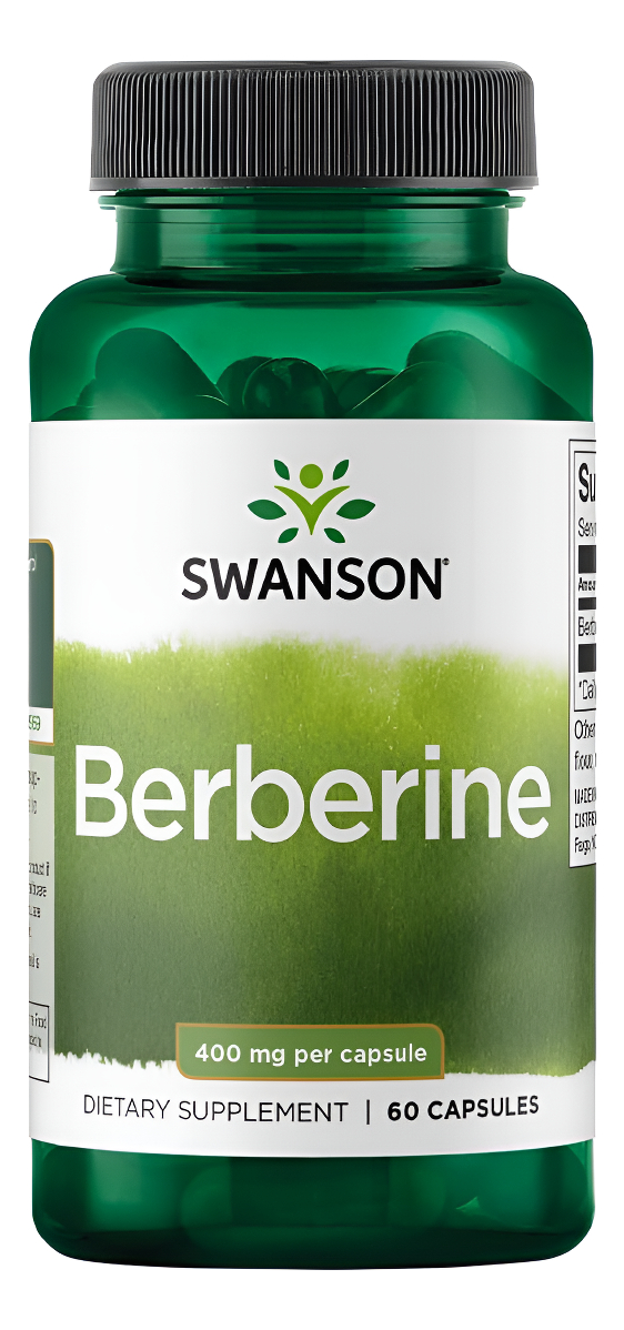 Swanson Suplemento De Berberina - 400 Mg Cada Uno, 60 Cápsulas - Berberina Hcl Con Apoyo General Para El Bienestar