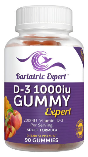 Bariatric Expert Vitamina D3 1000 Iu, 90 Gomitas Vitamínicas, Suplemento Para Adultos Después De La Cirugía Bariátrica