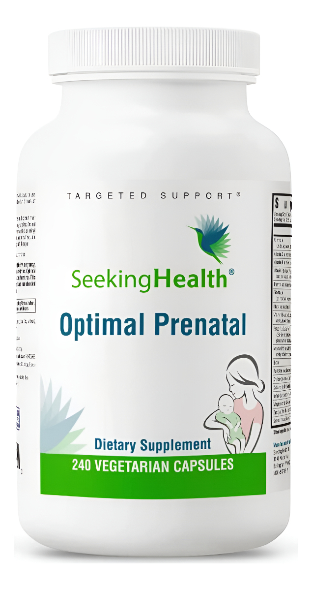 Seeking Health Cápsulas Optimal Prenatal, Sin Hierro, Fórmula Médica, Para Mejorar La Salud, 240 Cápsulas Veganas