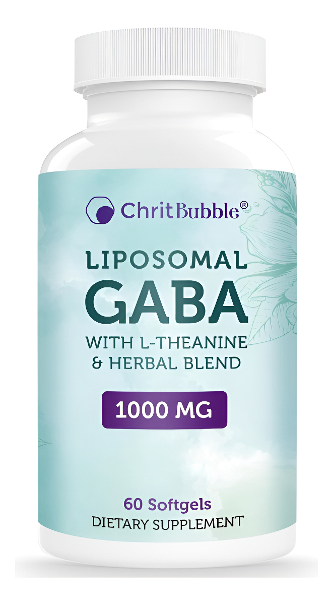 Suplementos Liposomales Gaba De 1000 Mg Con L-teanina De 200 Mg, Alta Absorción, Ashwagandha, Manzanilla, Cereza Ácida