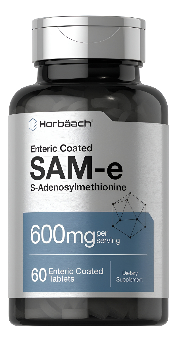 Suplemento Sam-e De 600 Mg | 60 Tabletas | S-adenosilmetionina | Fórmula Vegetariana | Sin Omg, Sin Gluten | Por Horbaa