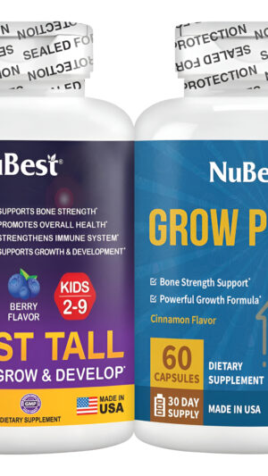 Nubest Paquete De Suplemento De Crecimiento De Altura: Potencia De Crecimiento, Fórmula Extra Potente Para Crecimiento