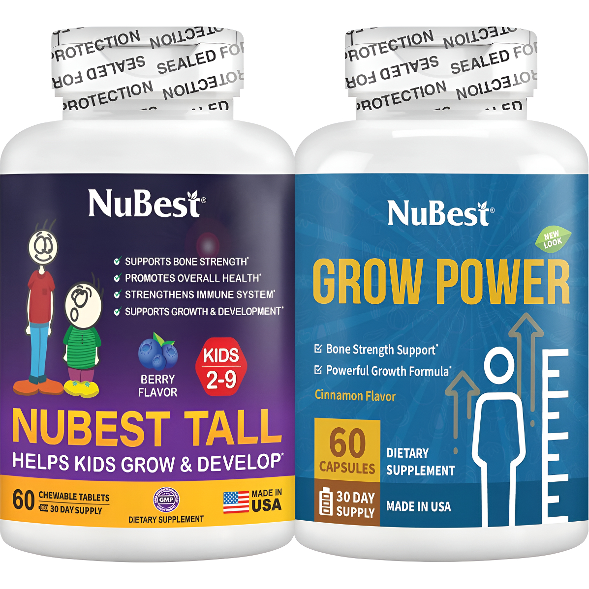 Nubest Paquete De Suplemento De Crecimiento De Altura: Potencia De Crecimiento, Fórmula Extra Potente Para Crecimiento