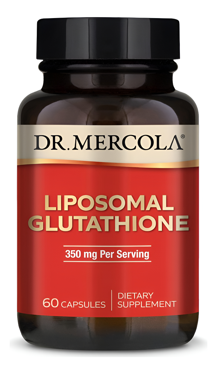 Dr. Mercola Glutatión Liposomal, 30 Porciones (60 Cápsulas), 350 Mg Por Porción, Suplemento Dietético, Apoya La Producc