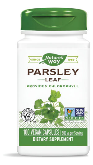 Nature's Way Hoja De Perejil Herbario Prémium Que Proporciona Clorofila, 100 Cápsulas Veganas