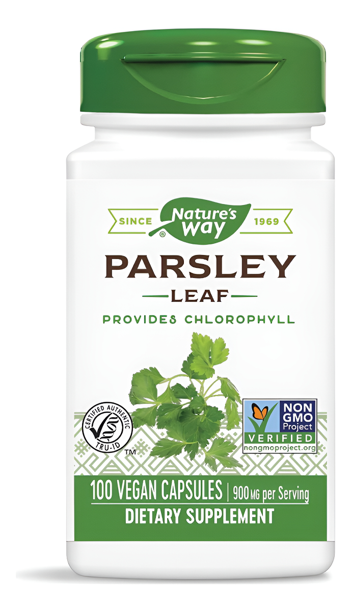 Nature's Way Hoja De Perejil Herbario Prémium Que Proporciona Clorofila, 100 Cápsulas Veganas