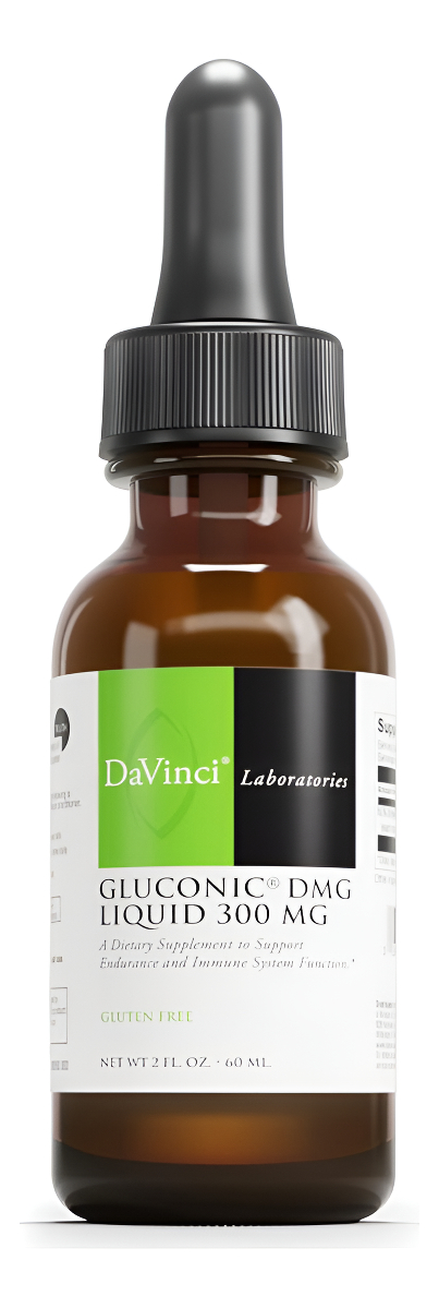 Davinci Labs Gluconic Dmg Liquid 300 Mg - Suplemento Dietético Para Apoyar La Resistencia Y La Función Del Sistema Inmu