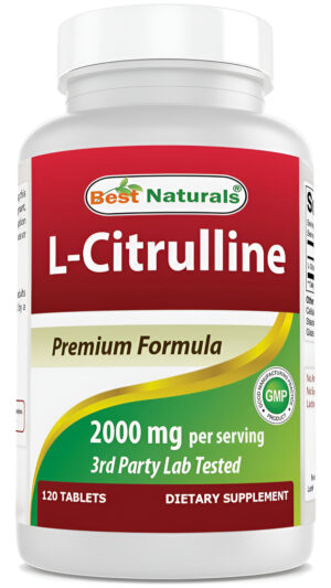 Best Naturals L-citrulina 2000 Mg/porción - Sin Omg - Sin Gluten - 120 Tabletas (120 Unidades (paquete De 1))