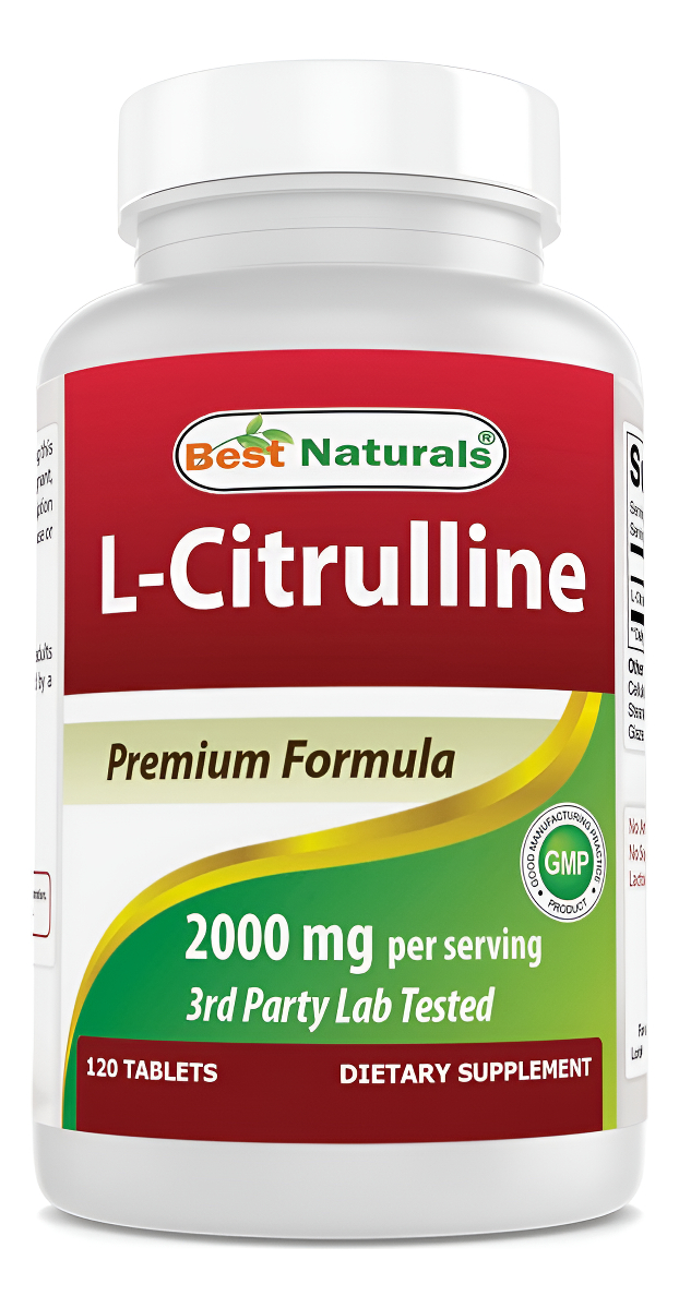 Best Naturals L-citrulina 2000 Mg/porción - Sin Omg - Sin Gluten - 120 Tabletas (120 Unidades (paquete De 1))