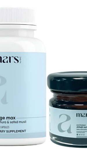 Mars By Ghc Combo Contiene Shilajit Y Surgemax (60n): Alimentado Con Goksura Y Musli Seguro | Mantiene El Bienestar Gen