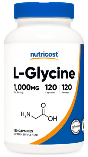Nutricost L-glicina 1000 Mg, 120 Cápsulas, Vegetariana, Sin Omg Y Sin Gluten