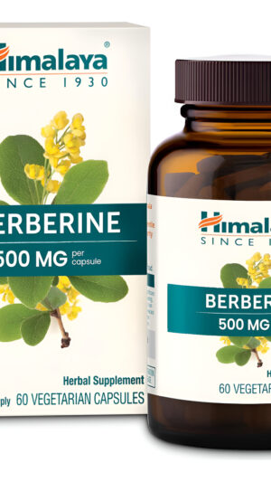 Himalaya Berberina Para El Metabolismo Y El Colesterol, Apoyo Gastrointestinal Y Apoyo Inmunológico, Porción De 1000 Mg