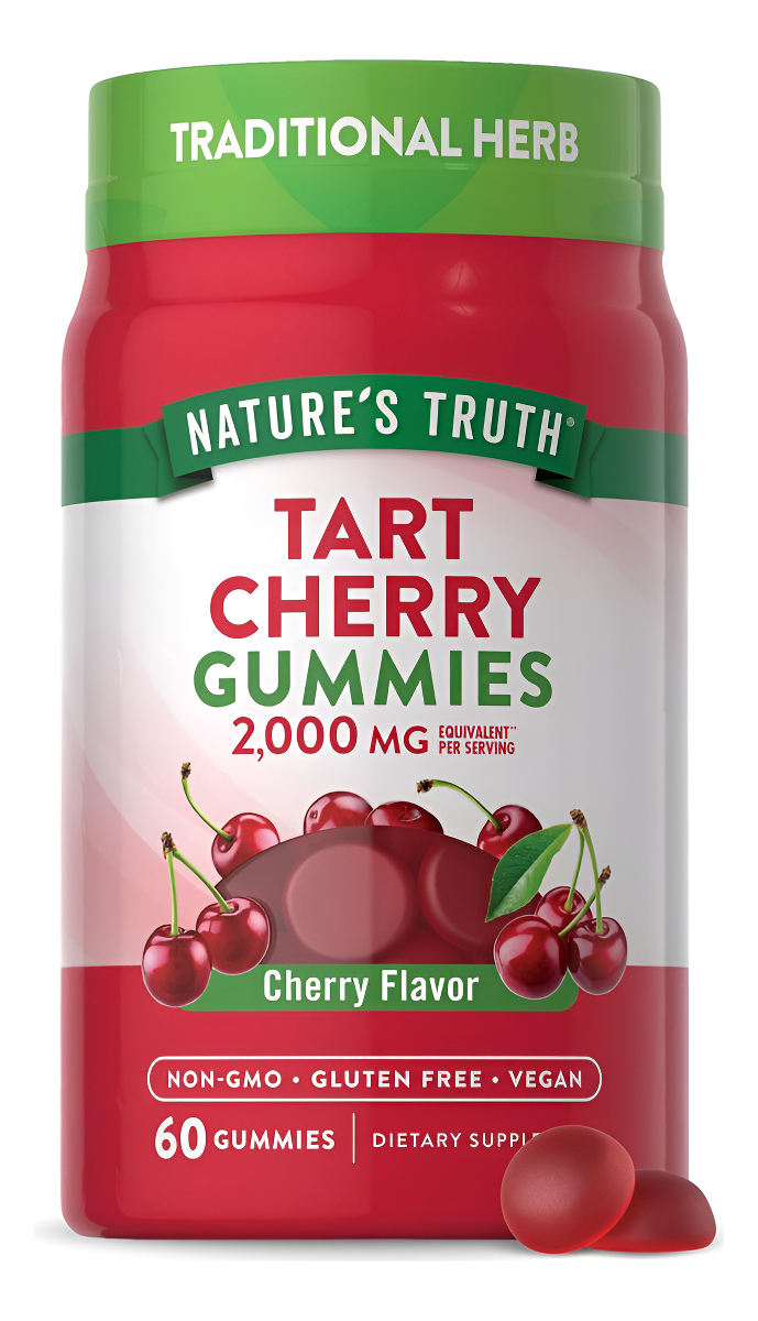 Nature's Truth Gomitas De Cereza Tart | 2000 Mg | 60 Unidades | Suplemento Vegano, Sin Omg Y Sin Gluten | Sabor A Cereza