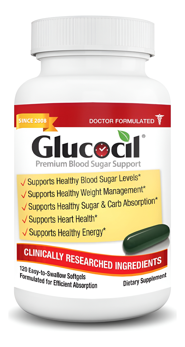 Glucocil promueve Niveles Normales De Azúcar En La Sangre, Y Un Peso Corporal Sano Paquete De 2, 1