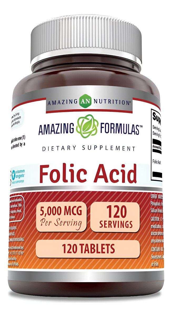Fórmulas Increíbles De Ácido Fólico 5000 Mcg (5 Mg) 120 Tabl