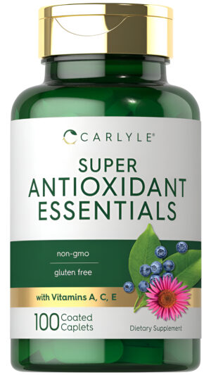Suplemento Antioxidante | 100 Cápsulas | Complejo Nutricional | Vitamina A, C, E | Sin Omg, Fórmula Sin Gluten | Por Carlyle