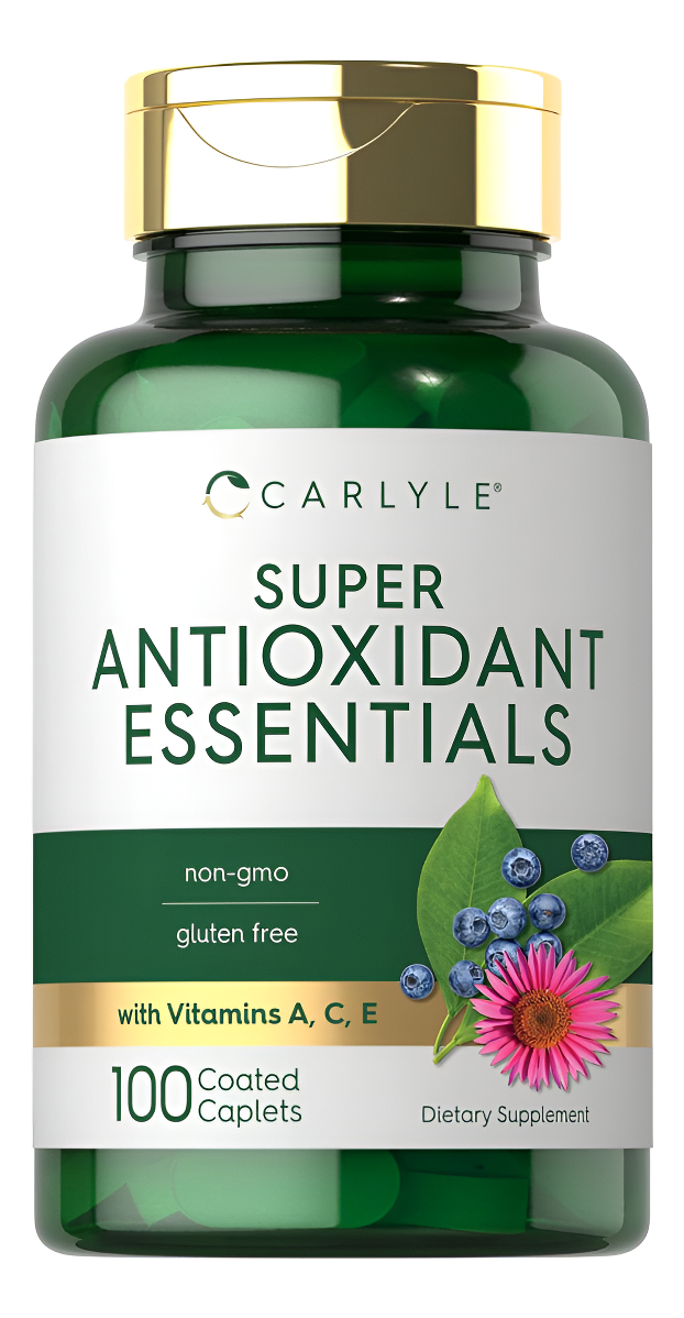 Suplemento Antioxidante | 100 Cápsulas | Complejo Nutricional | Vitamina A, C, E | Sin Omg, Fórmula Sin Gluten | Por Carlyle