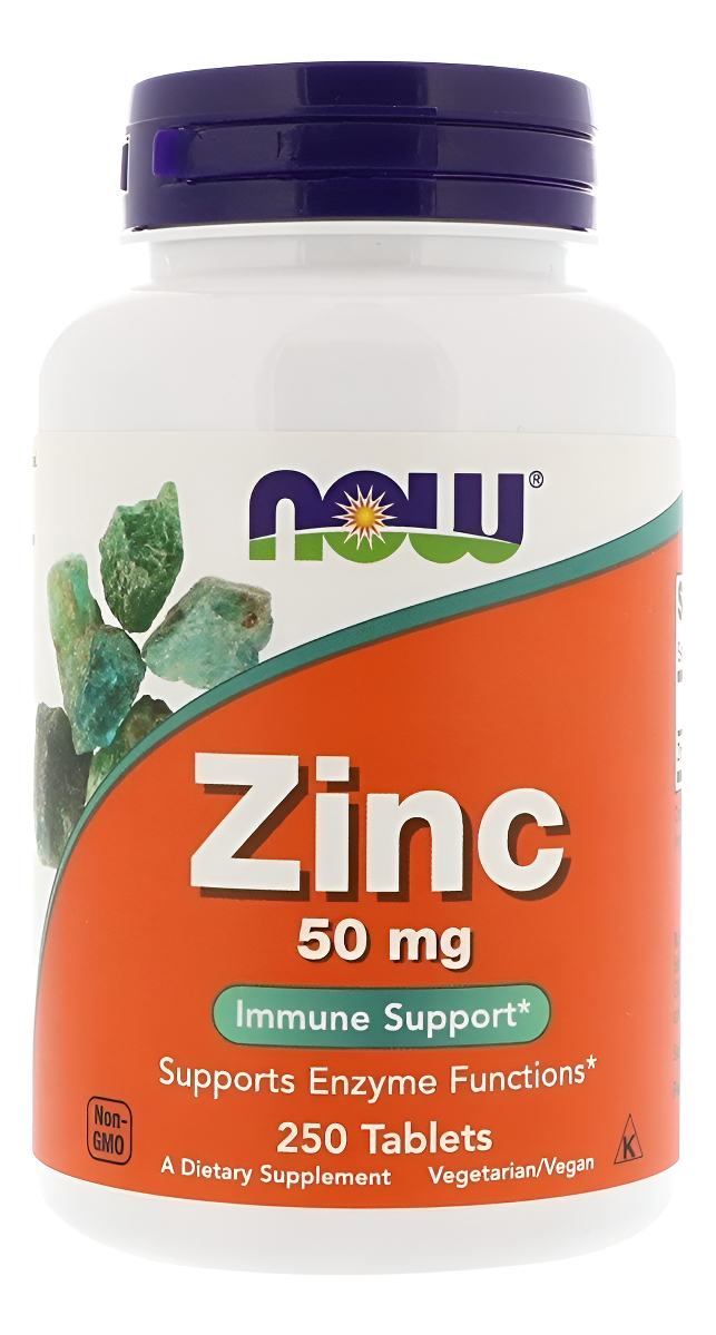 Zinc 50 Mg 250 Tabletas Now Foods Gran Mineral